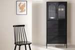 Metallist kapp La Paz 70x160 cm Must