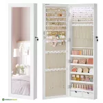 Ehtekapp seinale 10 x 37 x 120 cm valge peegliga