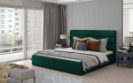Voodi Karamell 200x200 cm Tume Roheline