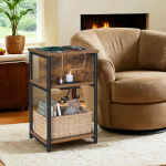 Magamistoa &ouml;&ouml;kapp 30 x 34 x 58 pruun ja must