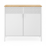 Metallist kapp ustega 40x80x76 cm valge terasest