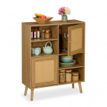 Kummut 97 x 80 x 29 cm naturaalne rotangist uksed