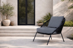 Lounge-tugitool Lindos 52x60 cm must k&ouml;is terasraam