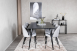 S&ouml;&ouml;gilaud ja toolid komplekt Dipp 180x90 cm Must