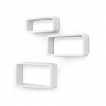 Seinariiulid 3tk 44x24.5x10cm valge