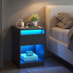 &Ouml;&ouml;kapp Led valgustusega must