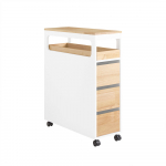 Serveerimislaud ratastel 23x65x82 pruun