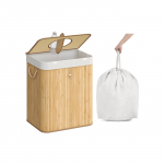 Pandipudelite kogumiskonteiner pruun 95 L bambus