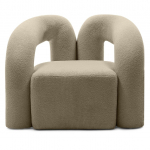 SELLEL tugitool 76 x 95 x 78 cm helepruun boucle