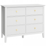 Kummut 6 sahtliga 100 x 40 x 78 cm valge hoiukummut