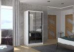 Liugustega riidekapp NEVIO 100 100x200x58 cm Valge