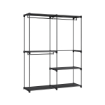 Avatud riidekapp 43 x 138 x 182 cm must