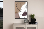 Seinapilt Jooned 70x100 cm beež abstraktne pabertr&uuml;kk