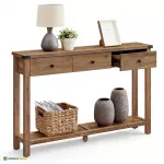 Konsoollaud sahtlitega 24 &times; 120 &times; 76 cm mesipruun