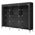 Riidekapp Kangas 45x127x180 cm Must riiulitega