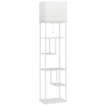 P&otilde;randalamp riiulitega 40x29x171 cm valge LED