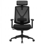 Kontoritool kaelatoega must