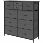 Kummut sahtlitega 100 &times; 30 cm must 10 kangasahtlit