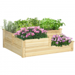 Lillekast puidust 108 &times; 88 cm 3 taset aeda ja r&otilde;dule