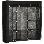 Riidest riidekapp 150 &times; 43 &times; 162,5 cm must 10 riiulit