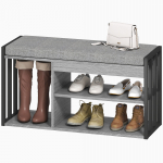 Jalatsiriiul istmega 86 &times; 30 &times; 45,4 cm hall metallraam