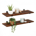 Seinariiul 2 tk 60x20x7 cm pruun-must MDF ja raud