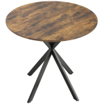 S&ouml;&ouml;gilaud l&auml;bim&otilde;&otilde;t 80 x 75 cm pruun puit ja metall kahele