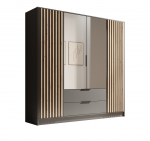 Riidekapp Neri 200 200x200x51 cm Grafiit