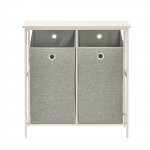 Riidest pesukorv 77x80x38 cm hall 2 sektsiooni