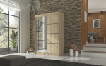 Liugustega Riidekapp GILTON 150 150x215x61 cm Sonoma