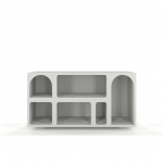 Kummut Olimpia 140x75x40 cm hall 6 s&uuml;gavat riiulit