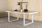 Suur aialaud Merlo 200x90 cm valge 6 inimesele