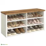 Jalatsiriiul 29,5 x 100 x 50 cm pruun MDF-ist pingiga