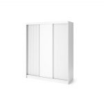 Liuguksega riidekapp Biancco III 60x180x220 cm Valge