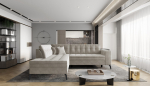 Nurgadiivan Lanvin 260x210x93 cm Beež