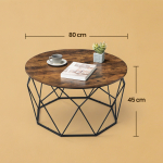 Madal kohvilaud 80x45 cm pruun must