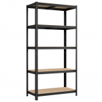 Laoriiul metallist 50x100x200 cm Must