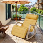 Puidust kiiktool 121.5 x 67 x 84 cm kollane