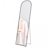 Suur peegel 49x169 cm must HD-klaas ja alumiinium