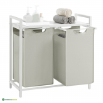 Pesukorvid sorteerimiseks 73x33x71 cm valge 2 sektsiooni