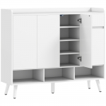 Jalatsikapp esikusse 120x35x100 cm valge MDF ja riiulid