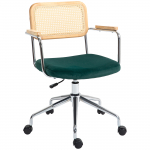 Kontoritool 60x57x86-94 cm roheline PE-rotang seljatugi
