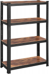 Riiul 160 x 80 x 40 cm MDF ja teras pruun-must