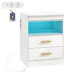 &Ouml;&ouml;kapike 45x40x59 cm valge laadimisjaam ja RGB LED