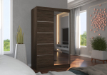 Liugustega Riidekapp NICEA 120 120x200x58 cm Choco