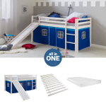 Laste narivoodi komplekt 208x110x220 sinine lium&auml;ega
