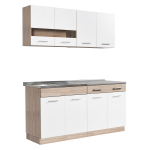 K&ouml;&ouml;gikappide komplekt 160&times;84&times;60 cm valge sahtliga