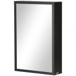 Vannitoakapp seinale 40x12x60 must peegli ja 3 riiuliga
