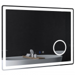 LED-valgustusega peegel 80x60 cm h&otilde;bedane 3x suurendus