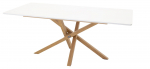 Valge s&ouml;&ouml;gilaud Piazza 180x90 cm MDF-plaat ja terasraam